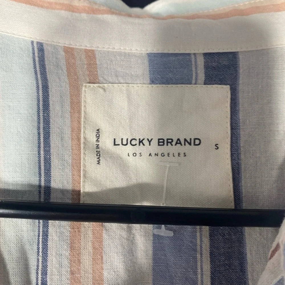 4/$15 Lucky Brand Multicolor Striped Blouse - Picture 3 of 4